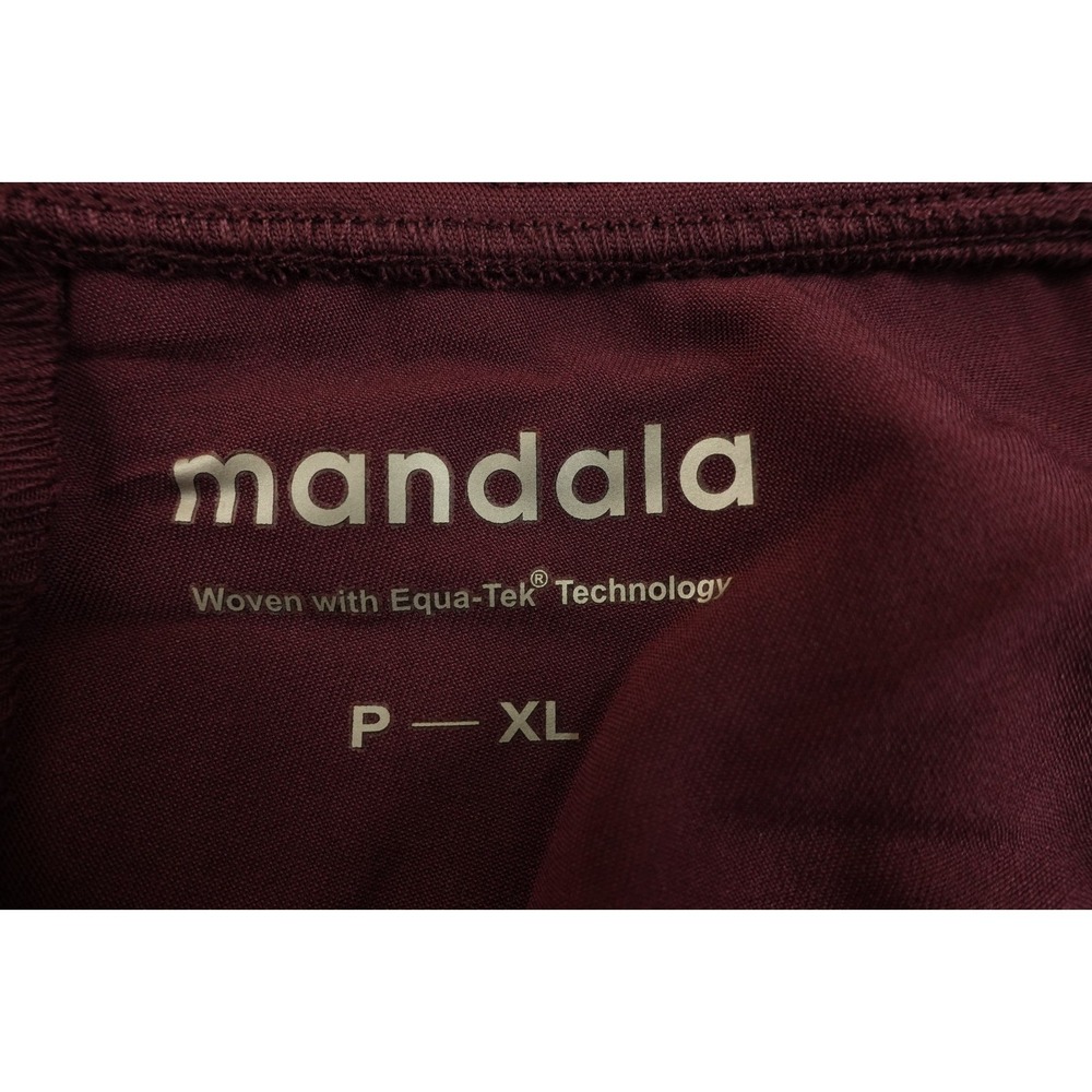 Mandala Womens Petite X-Large Bordeaux High Waist Jogger Pants Inseam-25 in NWT - Picture 2 of 11